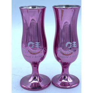 Princess Cruises Metallic Purple/Pink Shot Glasses Where i belong Vintage